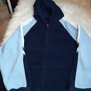 ATHLETIC TECH‎  SweatShirt Hoodies  Blue White Fleece Active L